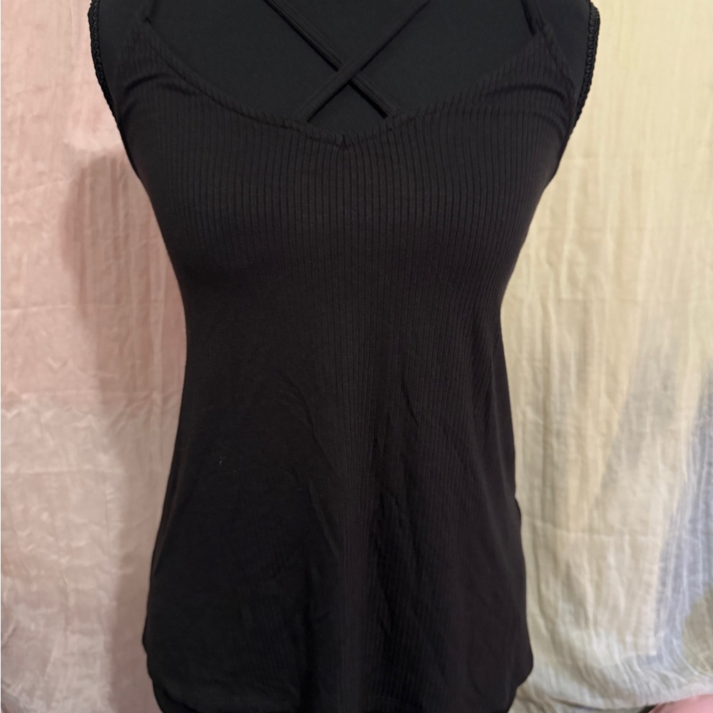Hollister Black Ribbed Tank Top